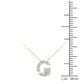 Original Maulijewels 14K Yellow Gold Initial " G " Set With 0.13 Carat Natural Round White Diamond Comes With 18" Gold Cable Chain