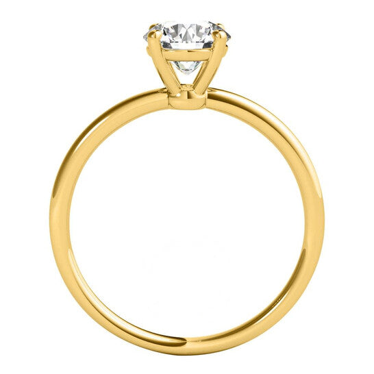 Original Maulijewels 1.5 Carat Diamond 14K Yellow Gold Moissanite ( G-H/ VS1 ) Solitaire Engagement Ring