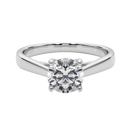 Original Maulijewels 1.50 Carat Diamond Moissanite Engagement Ring For Women In 10K Solid White Gold