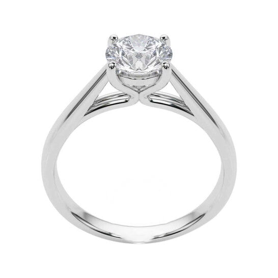 Original Maulijewels 1.50 Carat Diamond Moissanite Engagement Ring For Women In 10K Solid White Gold