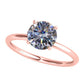 Original Maulijewels 1.56 Carat Diamond Moissanite Solitaire Engagement Ring For Women In 14K Solid Rose Gold