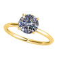 Original Maulijewels 1.56 Carat Diamond Moissanite Solitaire Engagement Ring For Women In 14K Solid Yellow Gold