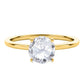 Original Maulijewels 18K Solid Yellow Gold 1.06 Carat Round White Diamond ( H-I / SI1-SI2 ) Solitaire Engagement Ring