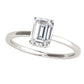 Original Maulijewels 2.10  Carat Emerald Cut Moissanite Natural Diamond Engagement Rings For Women In 10K White Gold