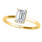 Original Maulijewels 2.10  Carat Emerald Cut Moissanite Natural Diamond Engagement Rings For Women In 10K Yellow Gold