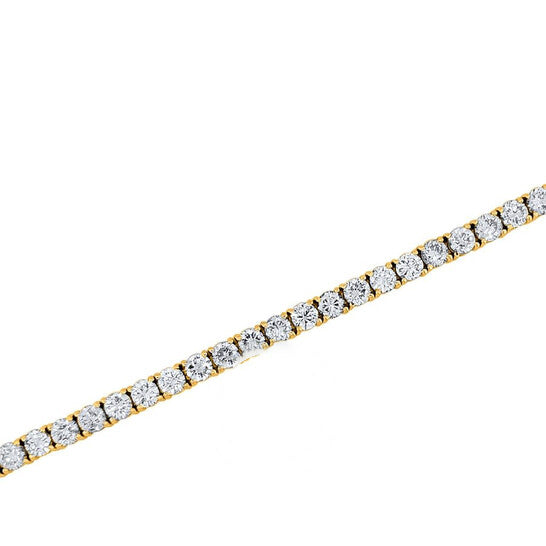 Original Maulijewels 4.00 Carat Brilliant Cut Lab Grown Diamond ( F-G/ VS1 ) 7" Classic Tennis Bracelet For Women In 14K Solid Yellow Gold