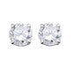 Original Maulijewels IGL Certified 1.25 Carat Round White Diamond Prong Set Stud Earrings For Women In 14K White Solid Gold