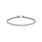 Original Maulijewels IGL Lab Certified 3.00 Carat Natural Diamond ( G-H/ I1-I2 ) 7" Tennis Bracelet For Women In 14K White Solid Gold