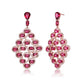 Original Megan Walford Rose Gold Plated Red Cubic Zirconia Drop Earrings