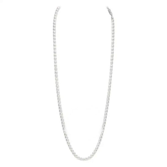 Original Mikimoto 7.5x7mm Quality A length 30" Akoya Cultured Strand Necklace with White Gold Clasp U75130W