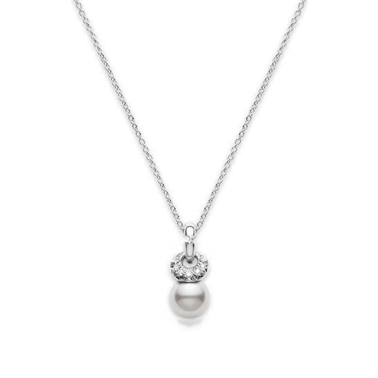 Original Mikimoto Necklace Akoya Pearl White 8.5mm A+ (PPE565DW)