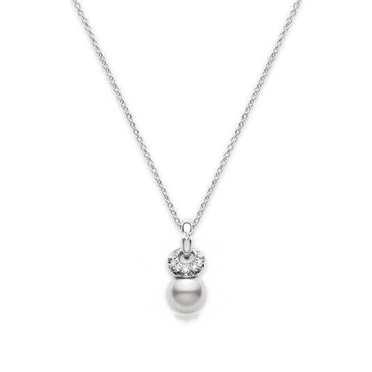 Original Mikimoto Necklace Akoya Pearl White 8.5mm A+ (PPE565DW)