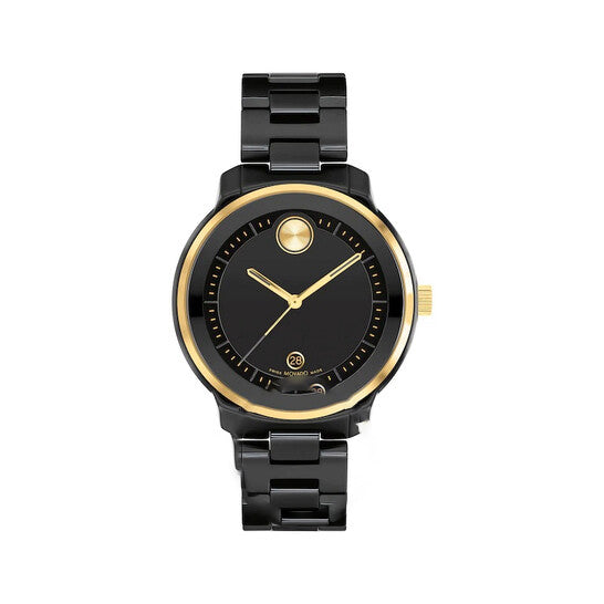 Original Movado Bold Verso Quartz Black Dial Ladies Watch 3600936