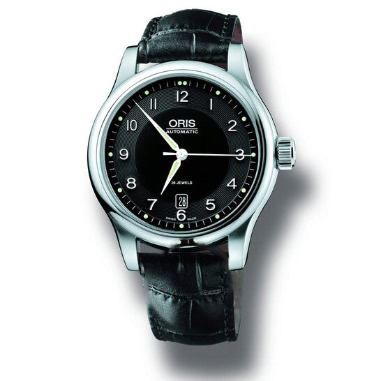 Oris classic date black best sale