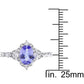 Original Oval Tanzanite White Sapphire and Diamond Accent Halo Ring