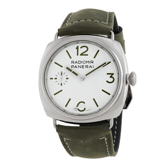 Original Panerai Radiomir Officine 45mm Hand Wind White Dial Men's Watch PAM01384