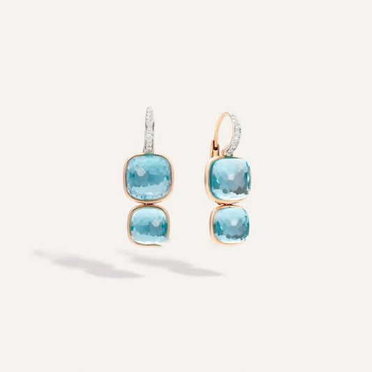 Original Pomellato Nudo Drop Earrings - Sky Blue Topaz - POC2025_O7WHR_DB0OY