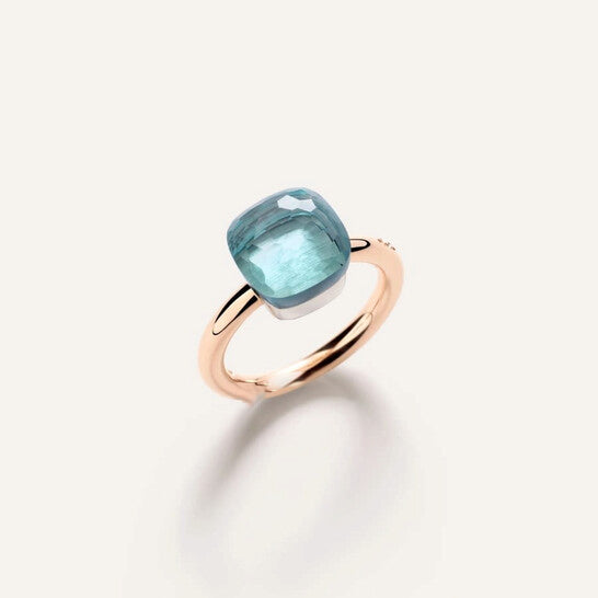 Original Pomellato Ring Nudo Classic Blue Topaz Size 52 - Size 6 - PAA1100_O6000_000OY