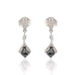 Original Pre-Owned 14K White Gold Black Diamond Drop Earrings