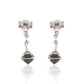 Original Pre-Owned 14K White Gold Black Diamond Drop Earrings