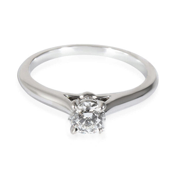 Original Pre-Owned Cartier 1895 Diamond Engagement Ring in  Platinum E VS2 0.31 CTW