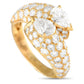 Original Pre-Owned Cartier 18K Yellow Gold 3.22ct Diamond Crossover Ring