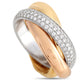 Original Pre-Owned Cartier Trinity 18K Yellow Gold, White Gold, Rose Gold Diamond Ring