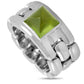 Original Pre-Owned Chaumet 18K White Gold Peridot Soft Shank Ring