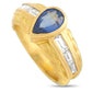 Original Pre-Owned Judith Ripka 18K Yellow Gold Diamond and Sapphire Ring