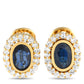 Original Pre-Owned LB Exclusive 18K Yellow Gold 0.50ct Diamond and Sapphire Earrings