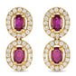 Original Pre-Owned LB Exclusive 18K Yellow Gold 0.70ct Diamond and Ruby Drop Earrings MF14 012424