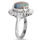 Original Pre-Owned LB Exclusive Platinum 0.80ct Diamond and Opal Ring MF28 101123