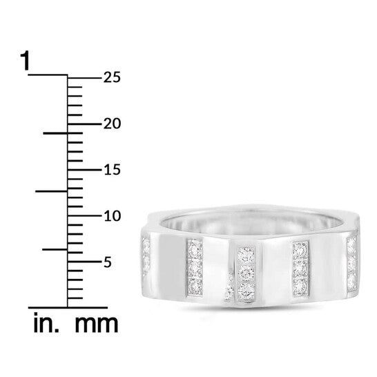 Original Pre-Owned Montblanc 18K White Gold 0.60 ct Diamond Band Ring