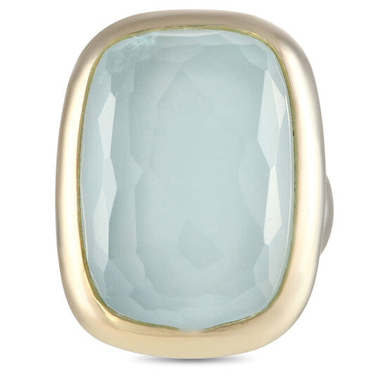 Original Pre-Owned Pomellato 18K Yellow Gold Aquamarine Ring