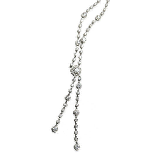 Original Pre-Owned Tiffany & Co. Circlet Necklace in Platinum 4.05 CTW