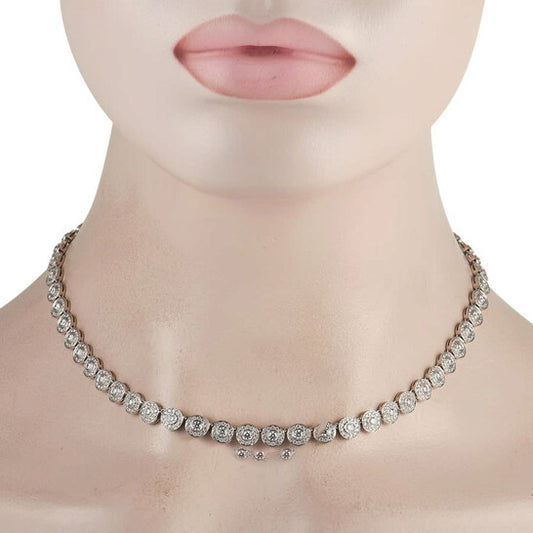 Original Pre-Owned Tiffany   Co. Circlet Platinum 6.44 ct Diamond Necklace