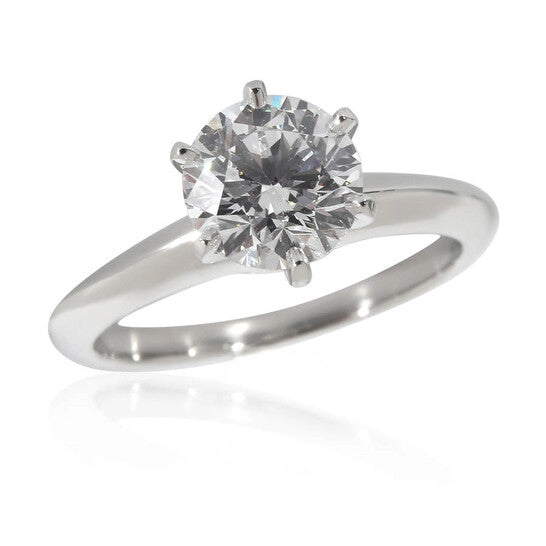 Original Pre-Owned Tiffany & Co. Diamond Engagement Ring in  Platinum E VS2 1.29 CTW