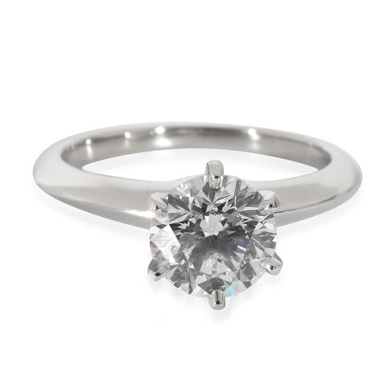 Original Pre-Owned Tiffany & Co. Diamond Engagement Ring in  Platinum E VS2 1.29 CTW