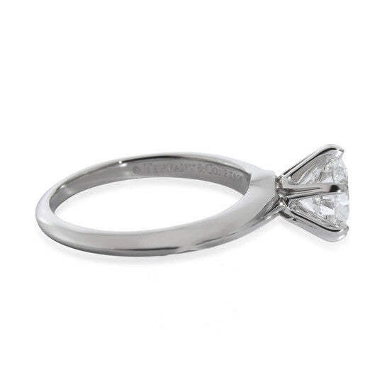 Original Pre-Owned Tiffany & Co. Diamond Engagement Ring in  Platinum E VS2 1.29 CTW