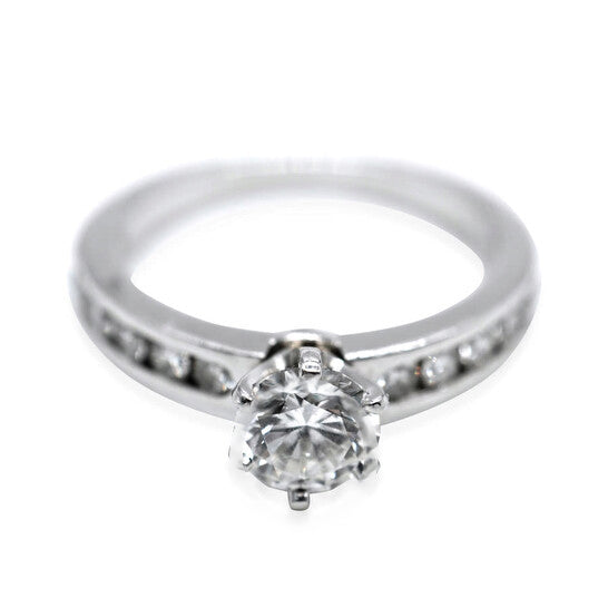 Original Pre-Owned Tiffany & Co. Diamond Engagement Ring in Platinum G VVS1 1.05 CTW