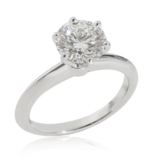 Original Pre-Owned Tiffany & Co. Diamond Engagement Solitaire Ring in  Platinum H VS2 1.39 CT