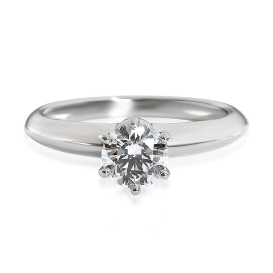 Original Pre-Owned Tiffany & Co. Diamond Solitaire Engagement Ring in Platinum I VS2 0.62 CTW