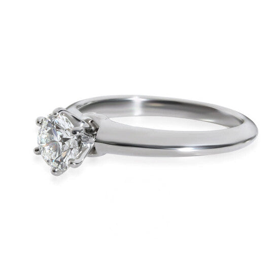 Original Pre-Owned Tiffany & Co. Diamond Solitaire Engagement Ring in Platinum I VS2 0.62 CTW