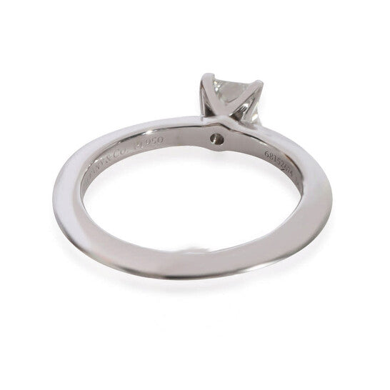 Original Pre-Owned Tiffany & Co. Diamond Solitaire Ring in 950 Platinum H VS1 0.18 CTW