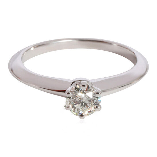 Original Pre-Owned Tiffany & Co. Diamond Solitaire Ring in 950 Platinum I VVS1 0.31 CTW