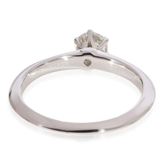 Original Pre-Owned Tiffany & Co. Diamond Solitaire Ring in 950 Platinum I VVS1 0.31 CTW