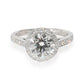 Original Pre-Owned Tiffany & Co. Halo Engagement Ring in Platinum G VVS2 1.66 CTW