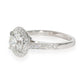 Original Pre-Owned Tiffany & Co. Halo Engagement Ring in Platinum G VVS2 1.66 CTW