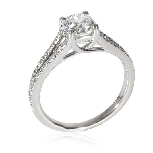 Original Pre-Owned Tiffany & Co. Lucida Split Shank Diamond Engagement Ring, Platinum D VVS2 0.70Ct