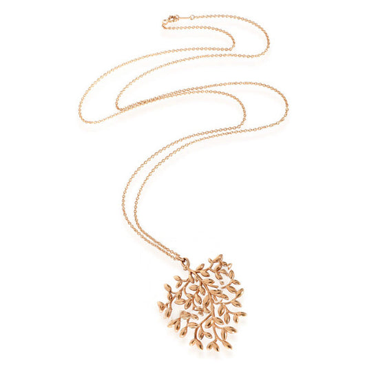 Original Pre-Owned Tiffany & Co. Paloma Picasso Large Olive Leaf Pendant in 18K Rose Gold